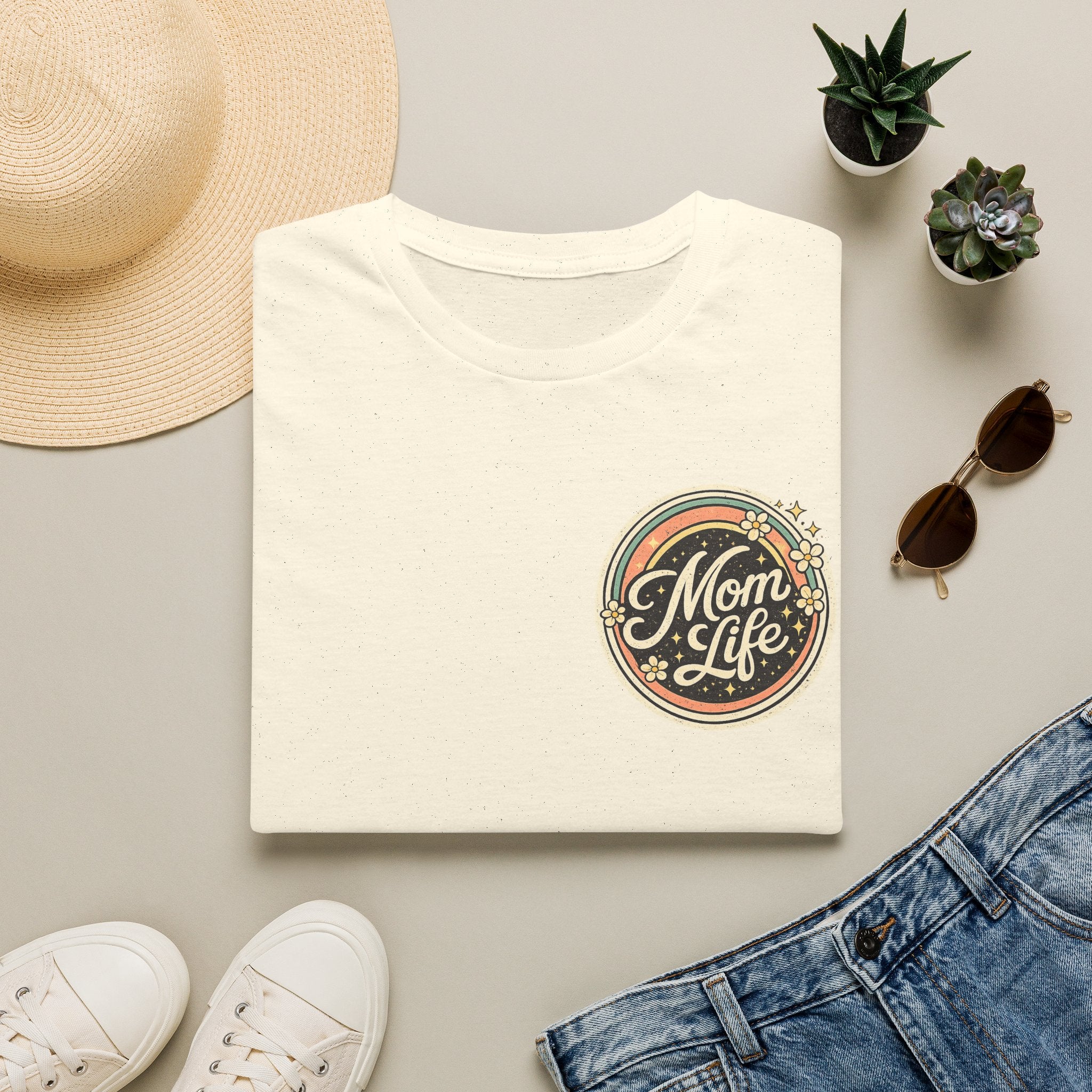 Mom Life T-Shirt — Retro Floral Mom Tee