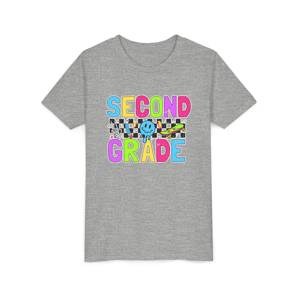 Second Grade Youth Tee — Colorful Back-to-School Shirt for Kids