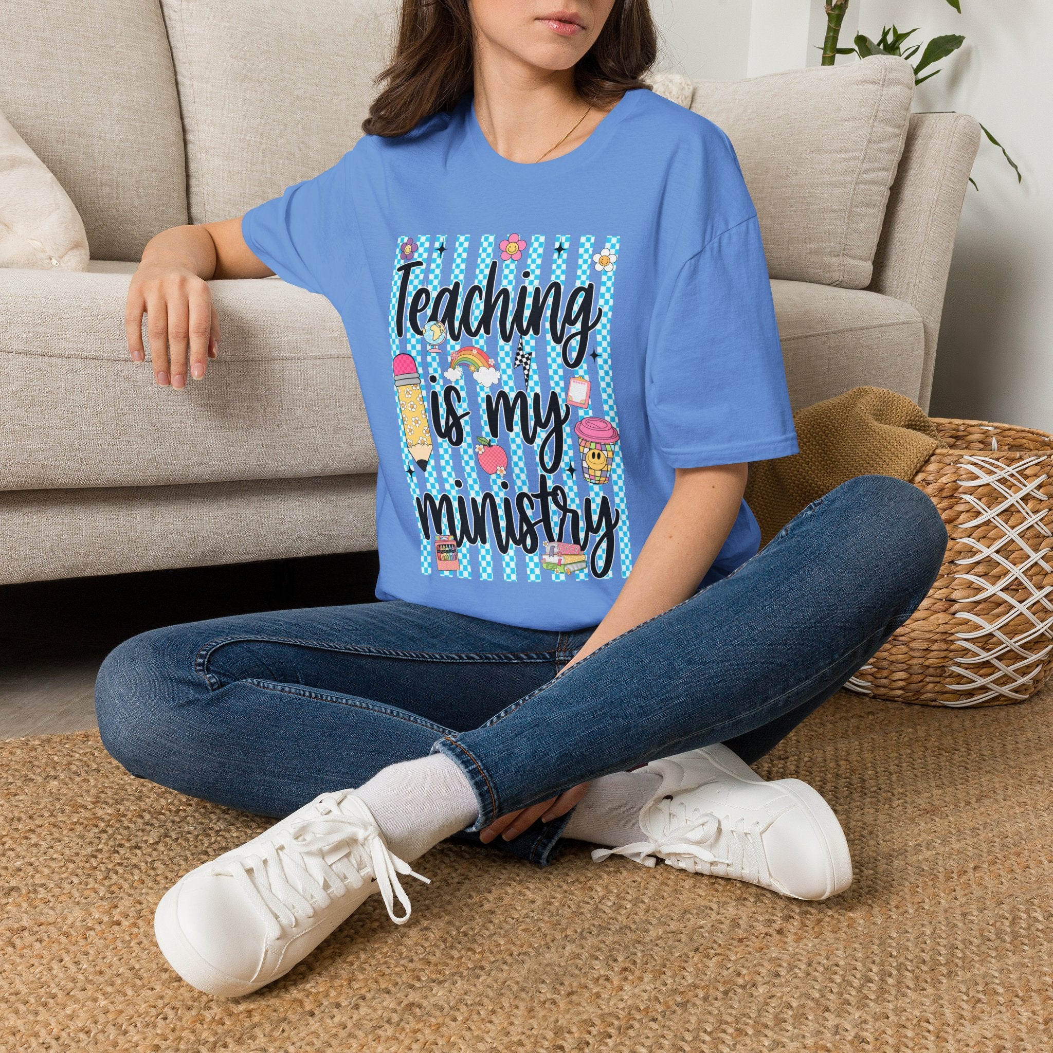 T-Shirt — "Teaching Is My Ministry" Cute Teacher Graphic Tee