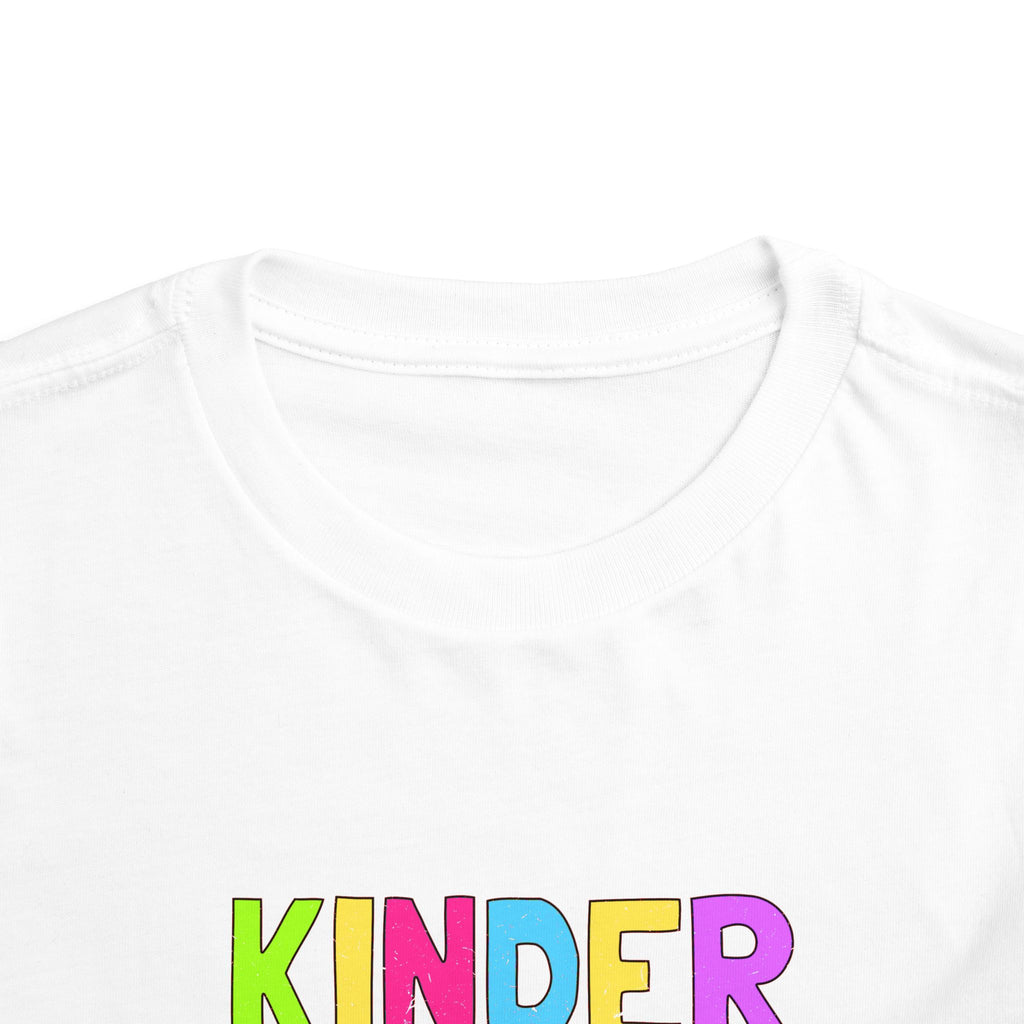 KinderGarten Toddler Tee - Colorful Checker Smiley Back-to-School Shirt