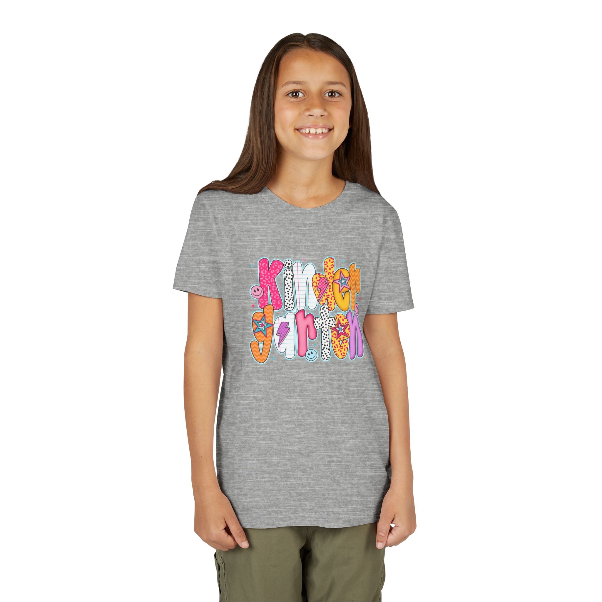 Youth Tee - "Kindergarten" Cute Retro Doodle Graphic