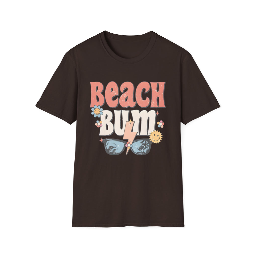 Beach Bum T-Shirt — Retro Floral Surf Vibes Tee