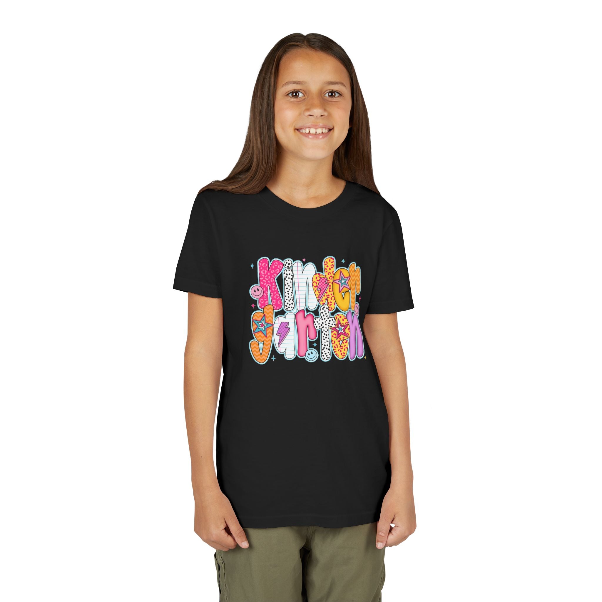 Youth Tee - "Kindergarten" Cute Retro Doodle Graphic