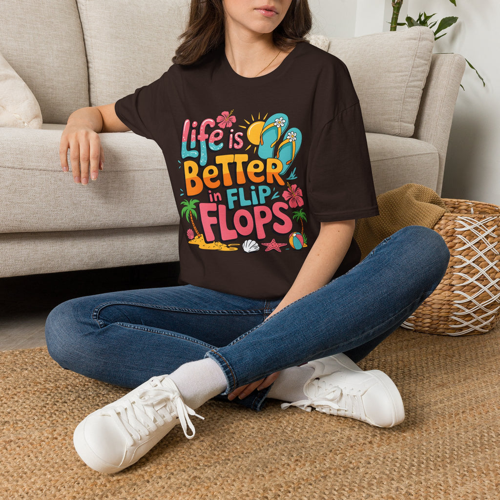 Life Is Better in Flip Flops T-Shirt — Tropical Beach Summer Tee