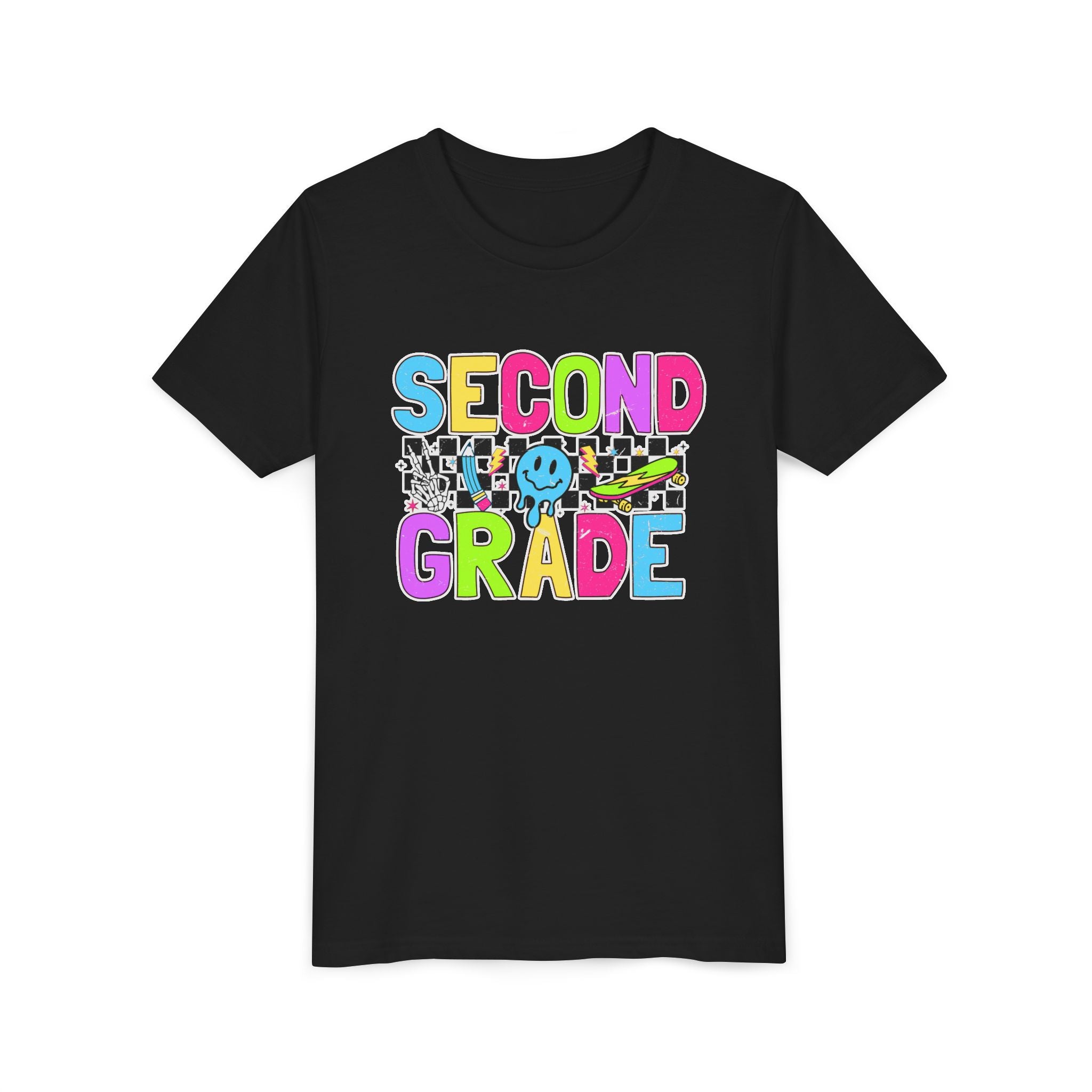 Second Grade Youth Tee — Colorful Back-to-School Shirt for Kids