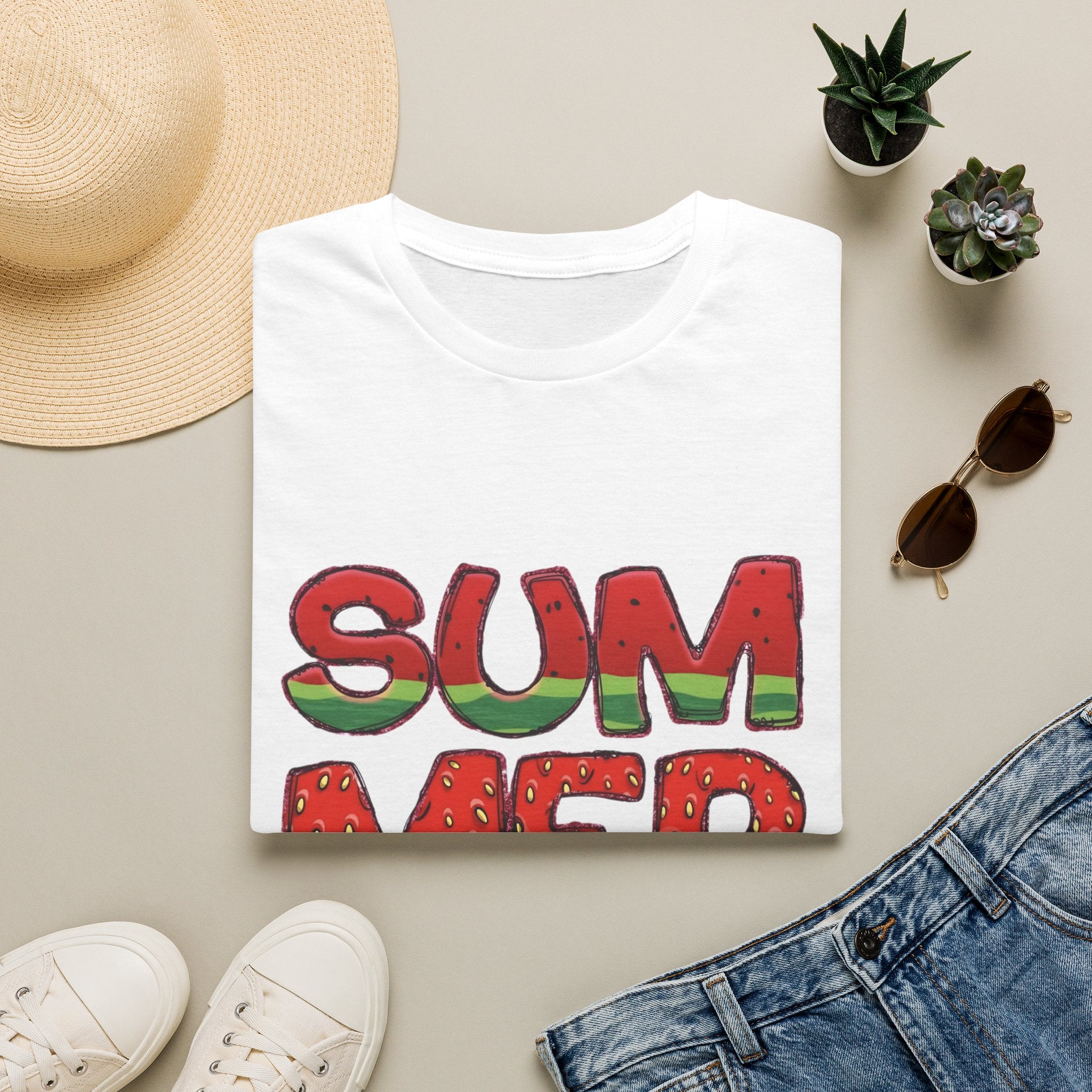 Summer Watermelon T-Shirt — Retro Fruity "SUMMER" Graphic Tee
