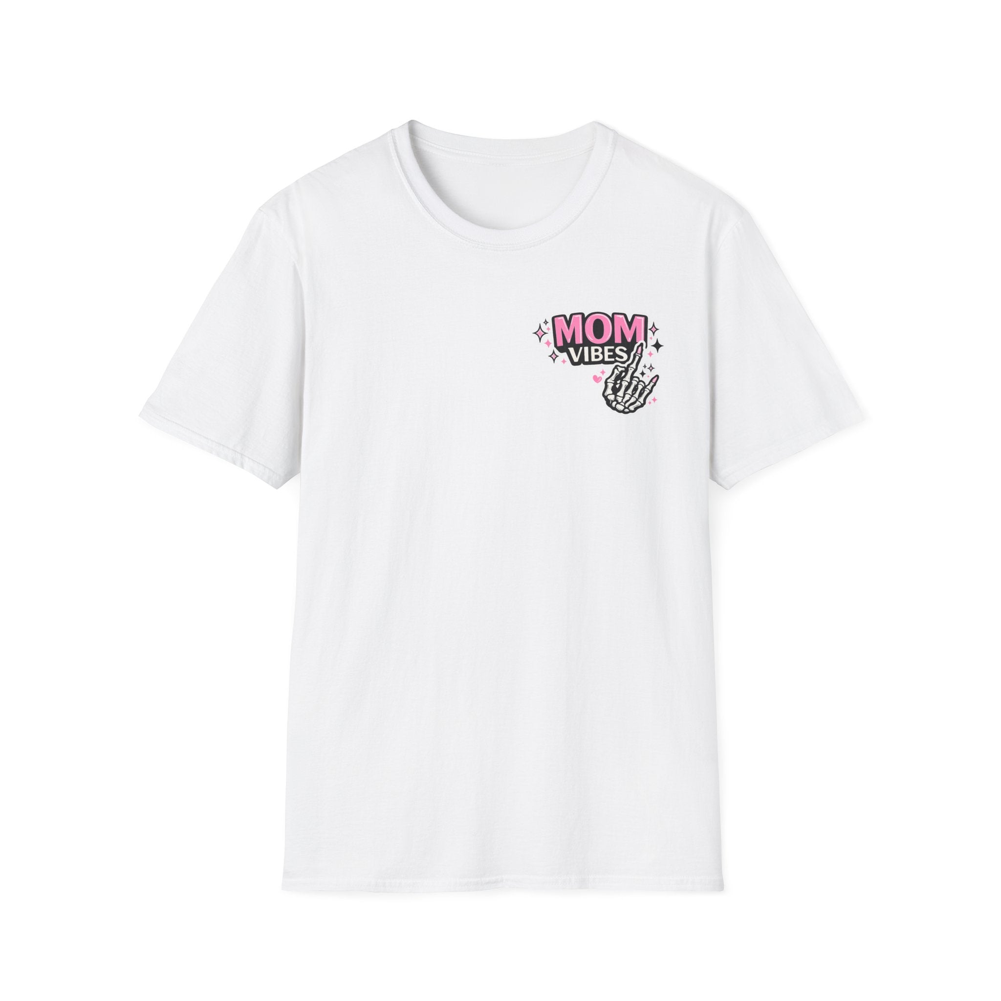Mom Vibes T-Shirt — Pink Retro Graphic Tee for Moms