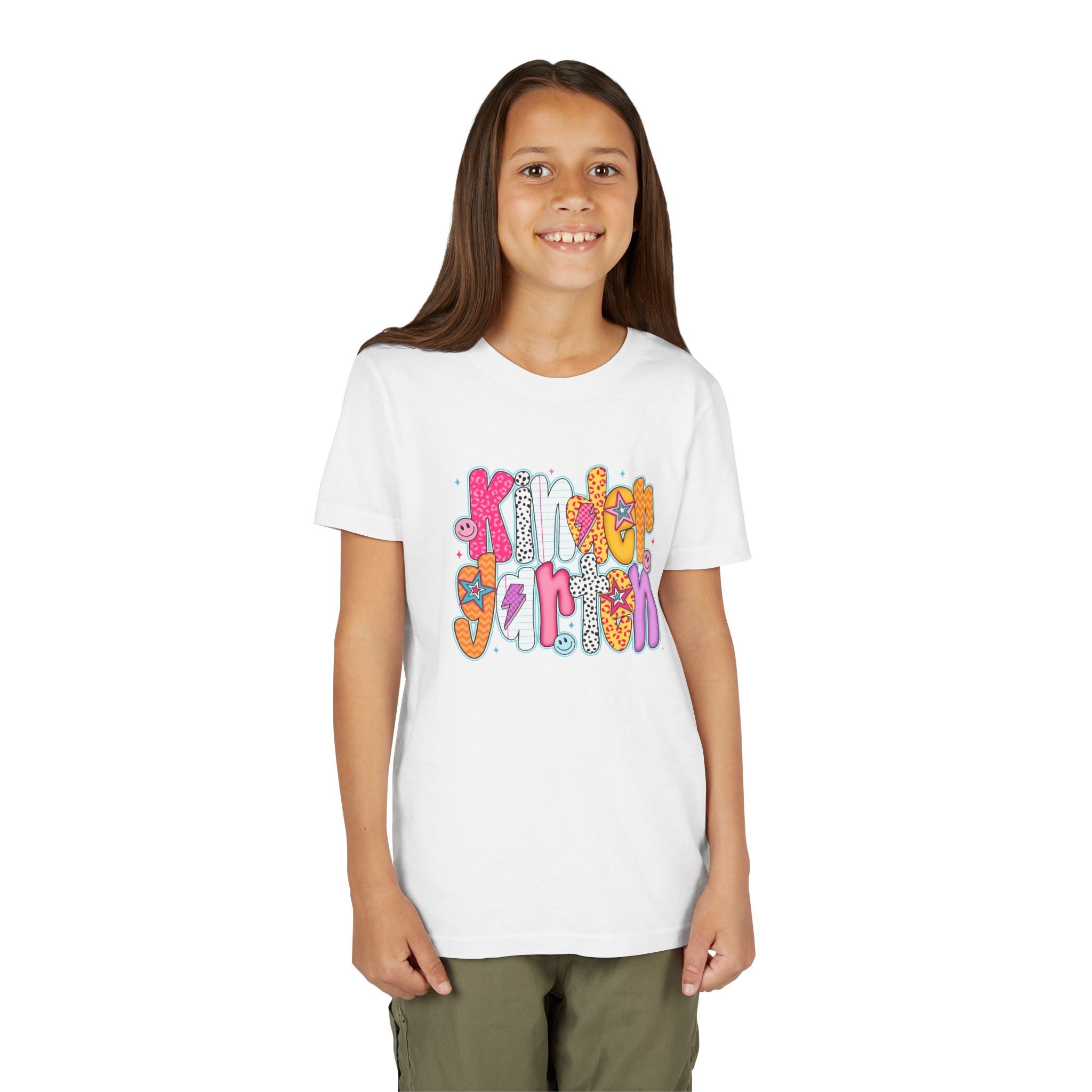Youth Tee - "Kindergarten" Cute Retro Doodle Graphic