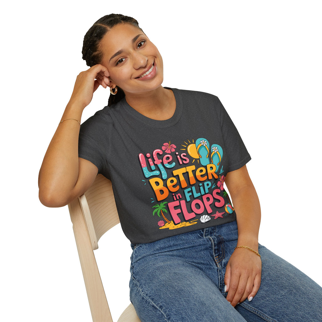 Life Is Better in Flip Flops T-Shirt — Tropical Beach Summer Tee