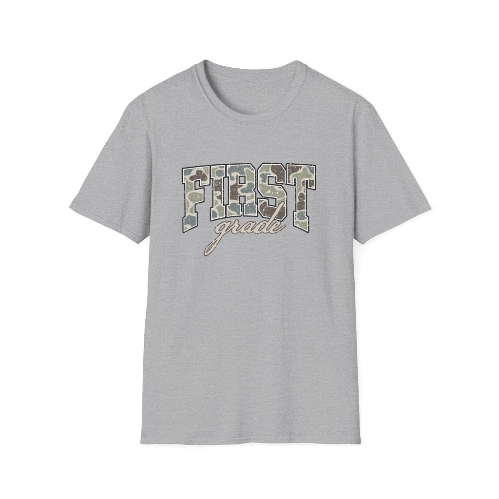 First Grade Camo Tee — 'FIRST grade' Back-to-School Kids T-Shirt