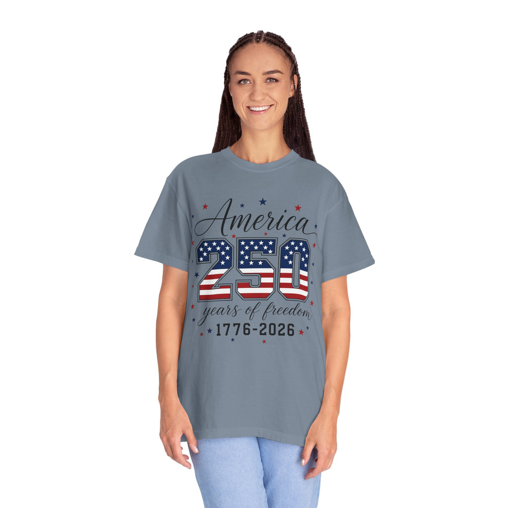 America 250 T-Shirt — 250 Years of Freedom 1776–2026 Patriotic Tee