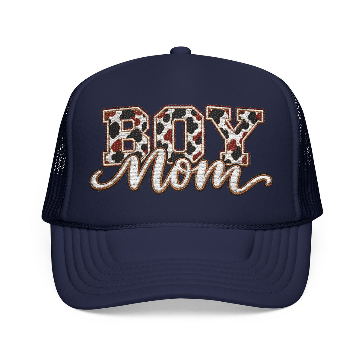 Boy Mom Leopard Foam Trucker Hat