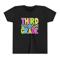 Third Grade Youth T‑Shirt — Colorful Checkerboard Smileback School Tee