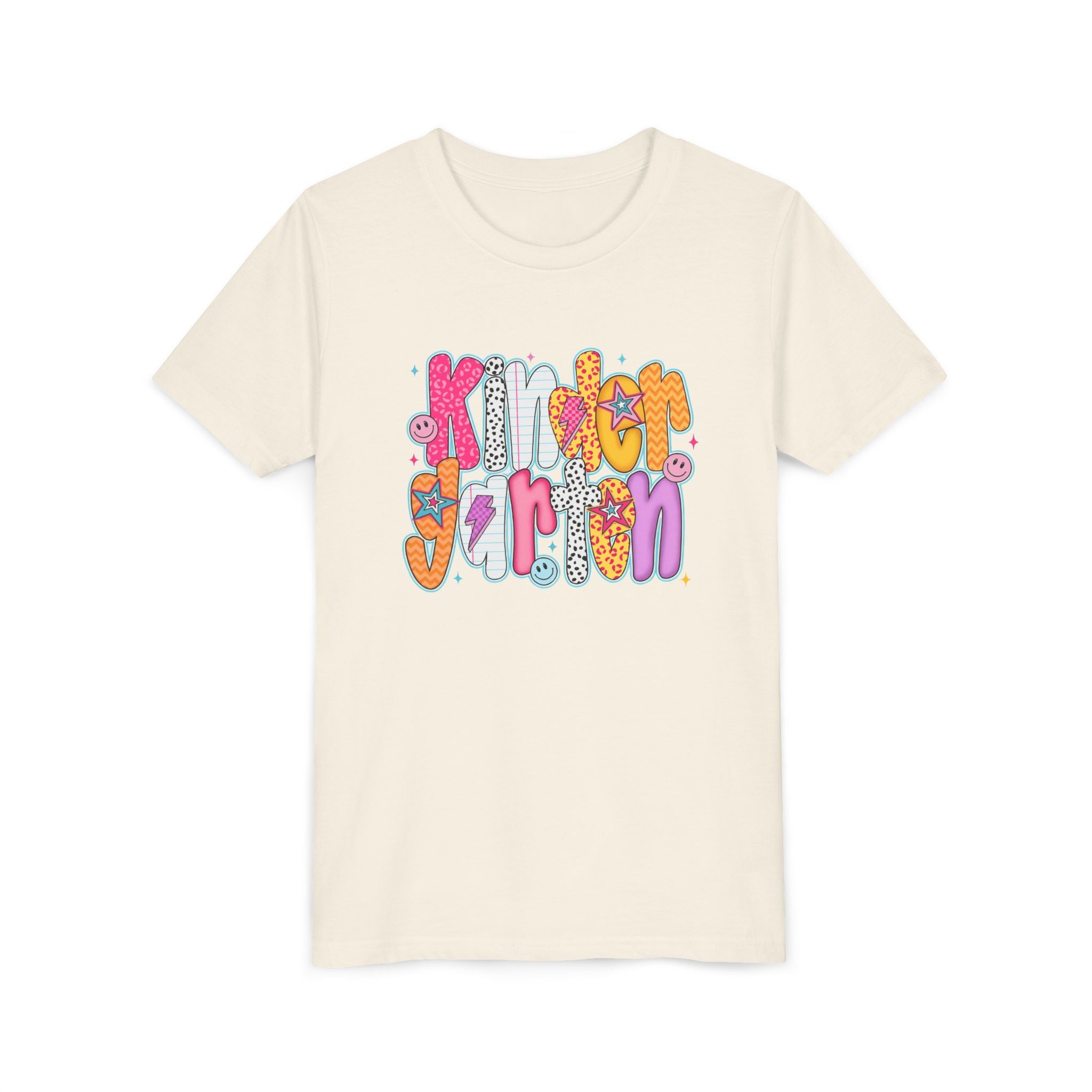 Youth Tee - "Kindergarten" Cute Retro Doodle Graphic