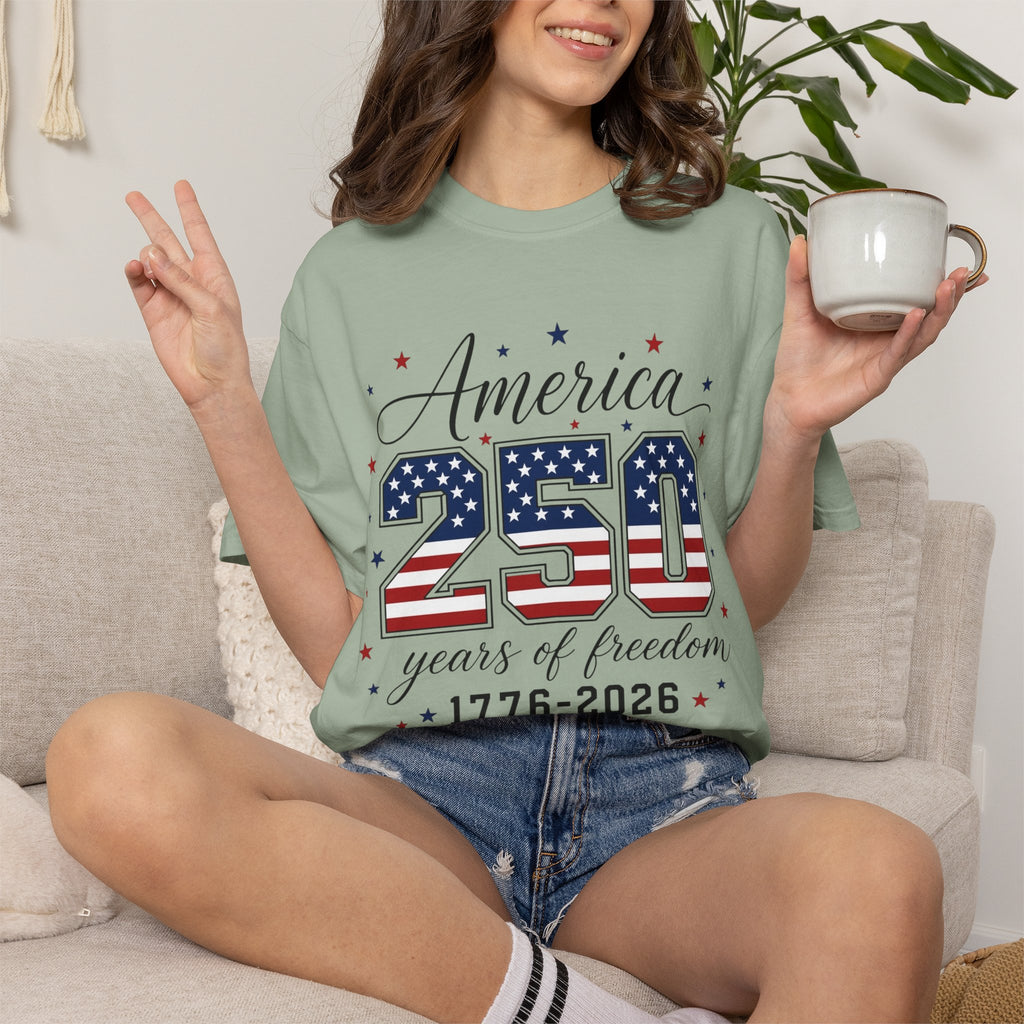 America 250 T-Shirt — 250 Years of Freedom 1776–2026 Patriotic Tee