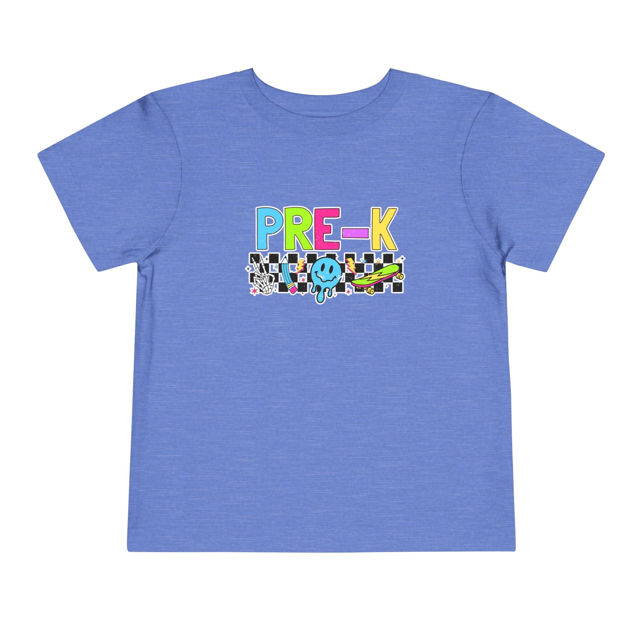 PRE-K Toddler Tee — Colorful Checkerboard Smile Preschool Shirt