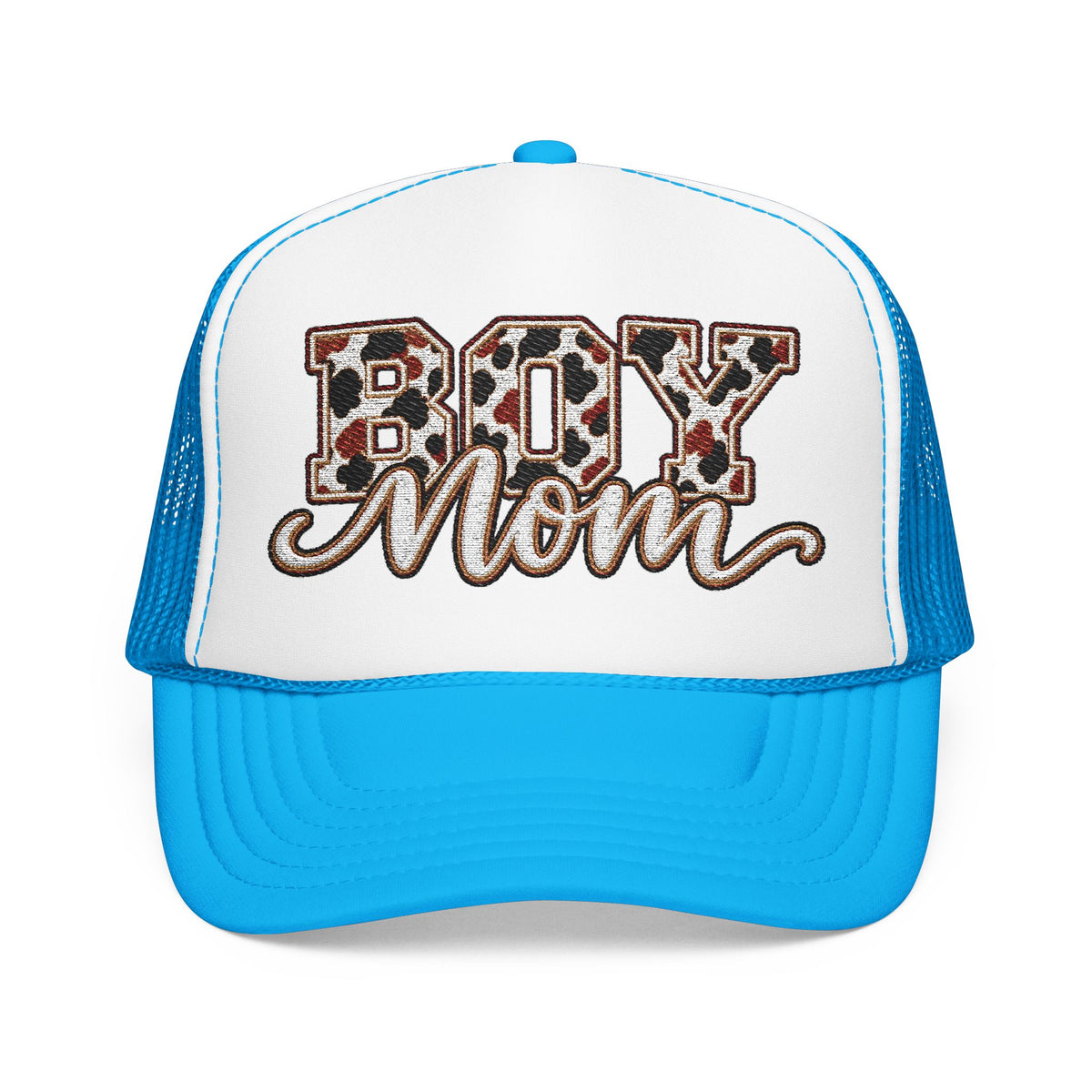 Boy Mom Leopard Foam Trucker Hat