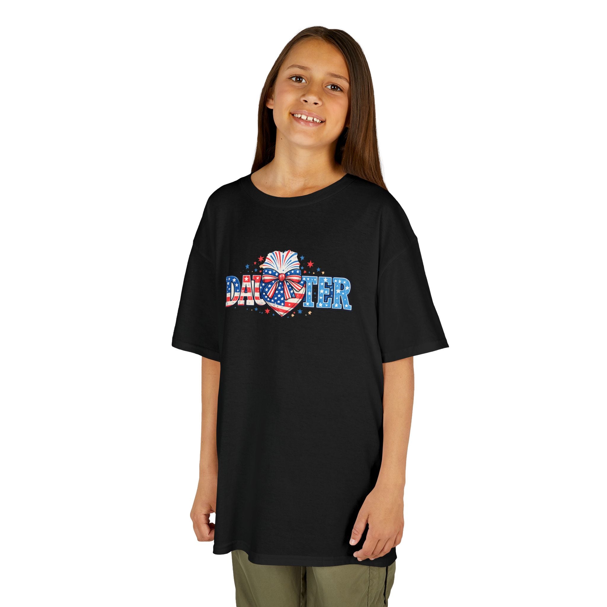 Kids "Daughter" Patriotic Fireworks T-Shirt — 4th of July Girls Tee