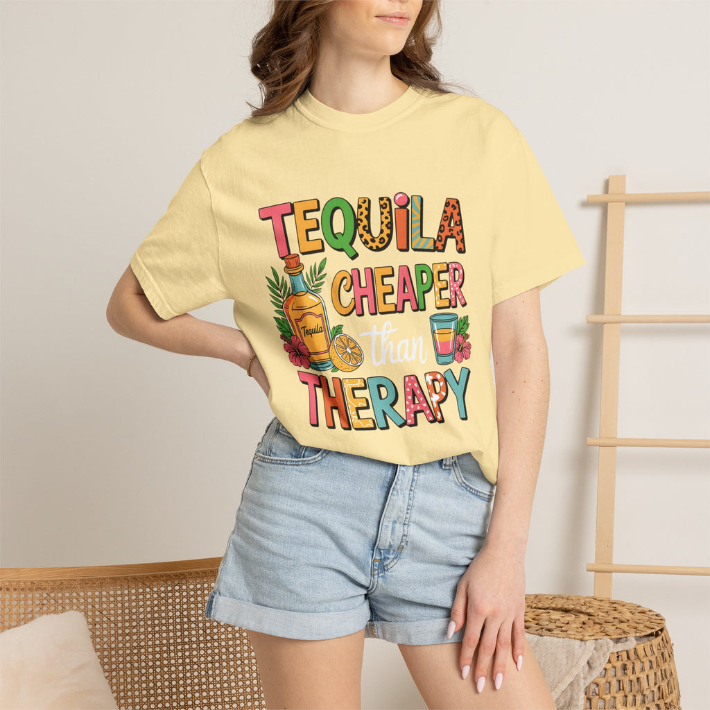 Tequila Cheaper Than Therapy T-shirt | Funny Margarita Cocktail Graphic