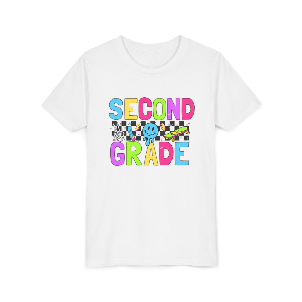 Second Grade Youth Tee — Colorful Back-to-School Shirt for Kids