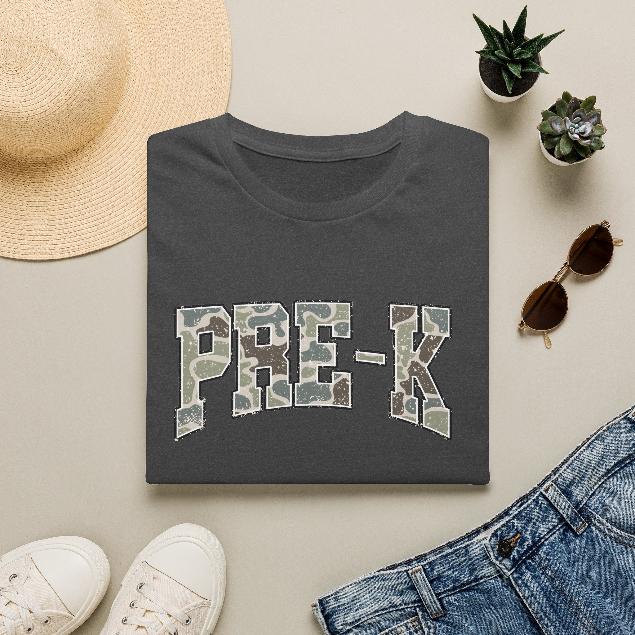 PRE-K Camo Kids T-Shirt — Military Style Preschool Shirt