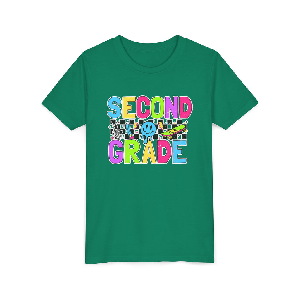 Second Grade Youth Tee — Colorful Back-to-School Shirt for Kids