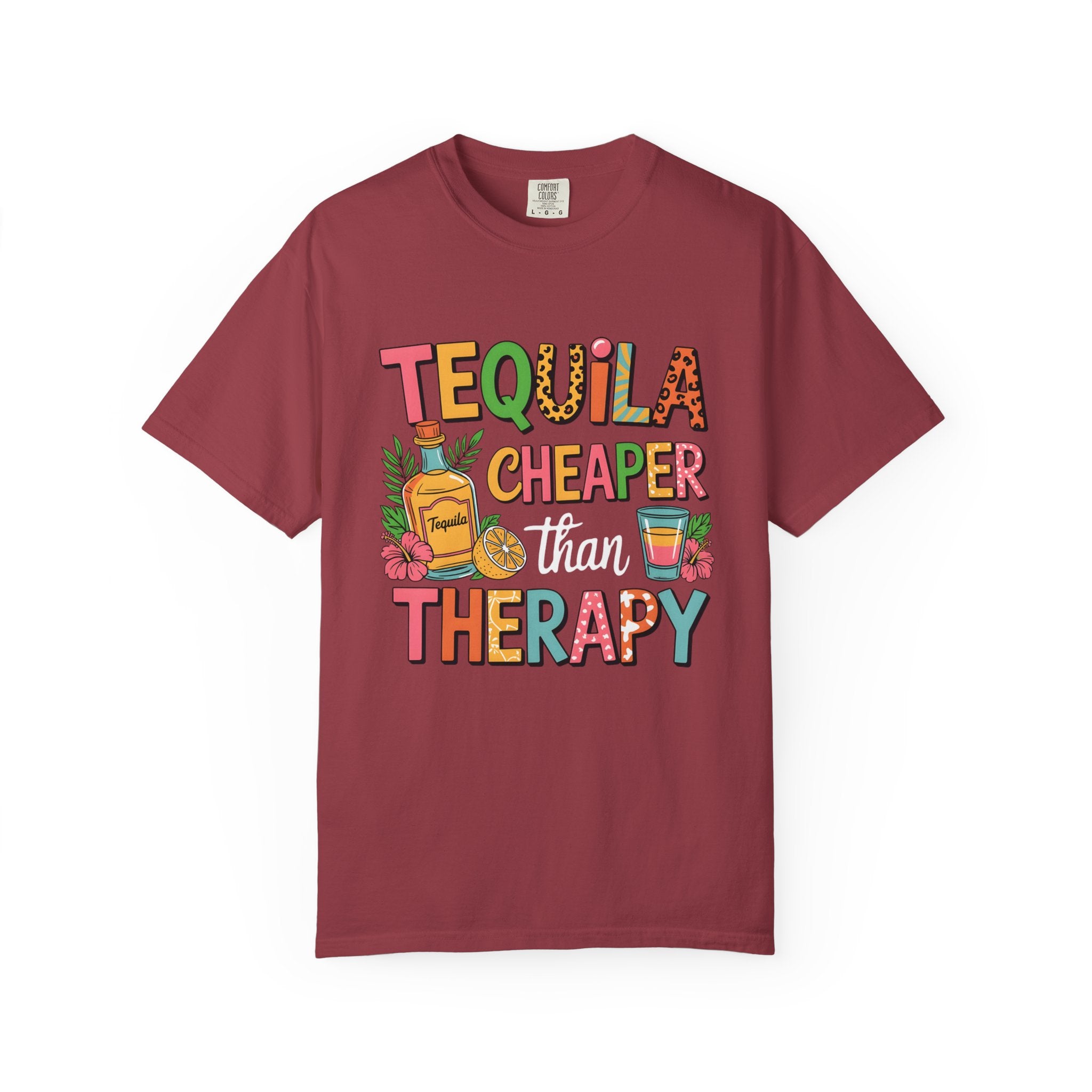 Tequila Cheaper Than Therapy T-shirt | Funny Margarita Cocktail Graphic