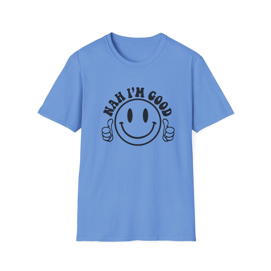 Nah I'm Good Smiley T-Shirt — Thumbs-Up Retro Graphic Tee