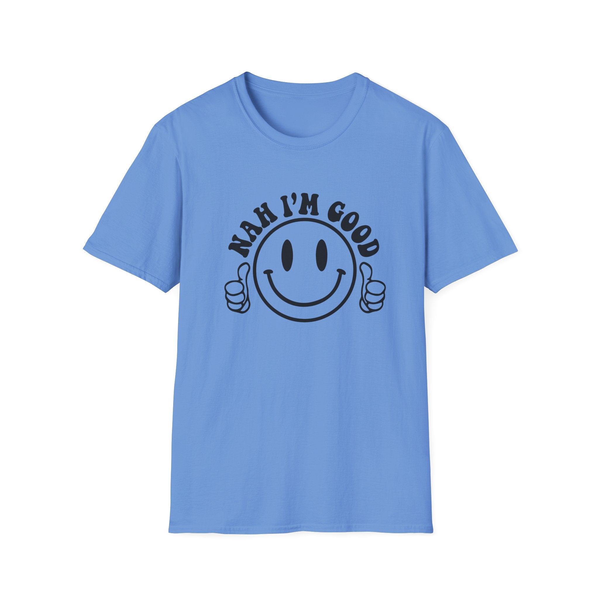 Nah I'm Good Smiley T-Shirt — Thumbs-Up Retro Graphic Tee