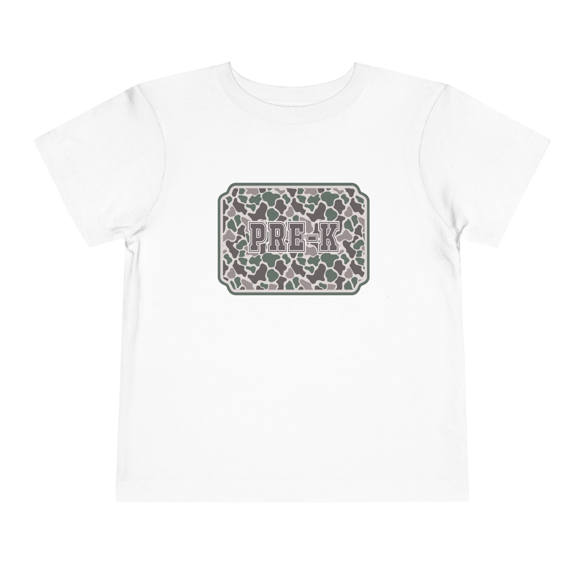 Toddler Tee — Camouflage Name Plate "PRE-k"