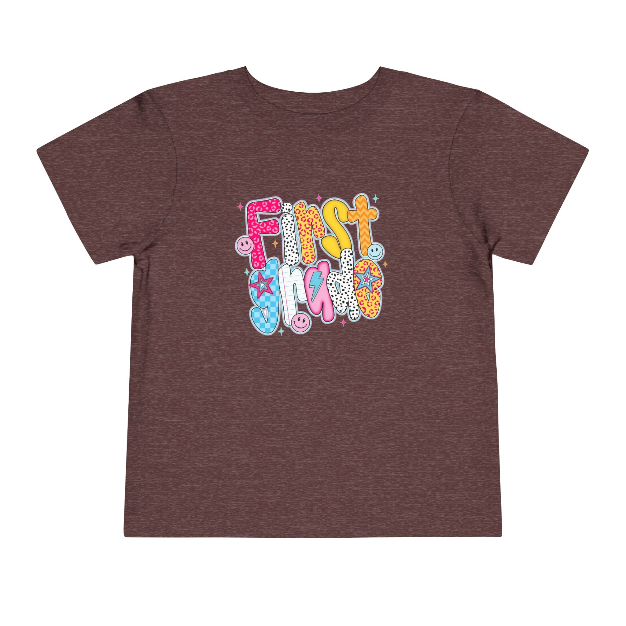 Toddler Tee - Colorful "First Grade" Graphic Baby Shirt