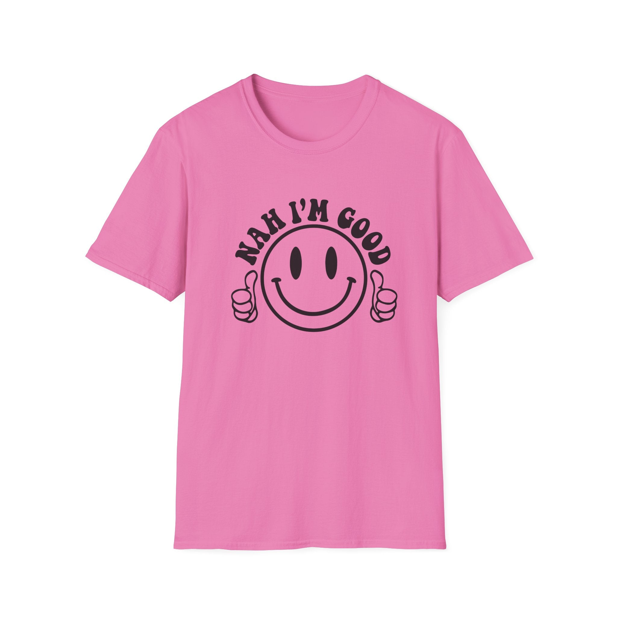 Nah I'm Good Smiley T-Shirt — Thumbs-Up Retro Graphic Tee