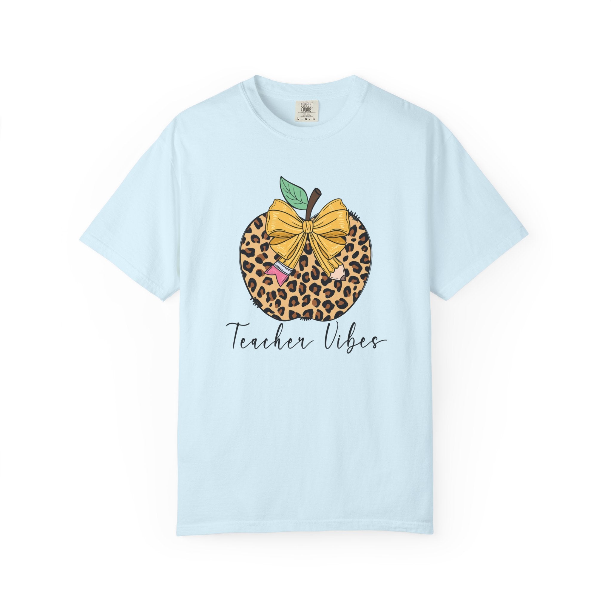 Teacher Vibes Leopard Pumpkin T-Shirt - Cute Fall Teacher Gift