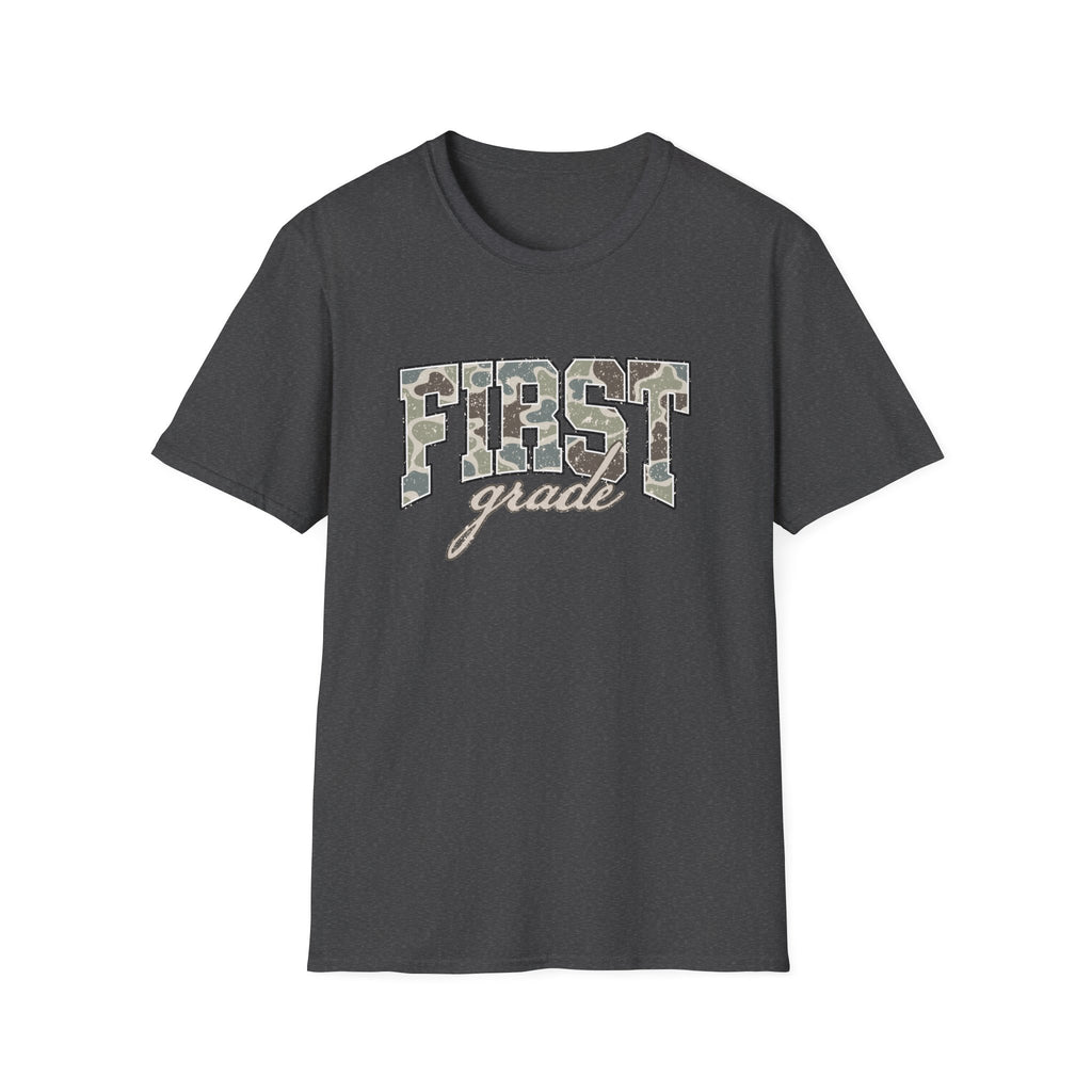 First Grade Camo Tee — 'FIRST grade' Back-to-School Kids T-Shirt