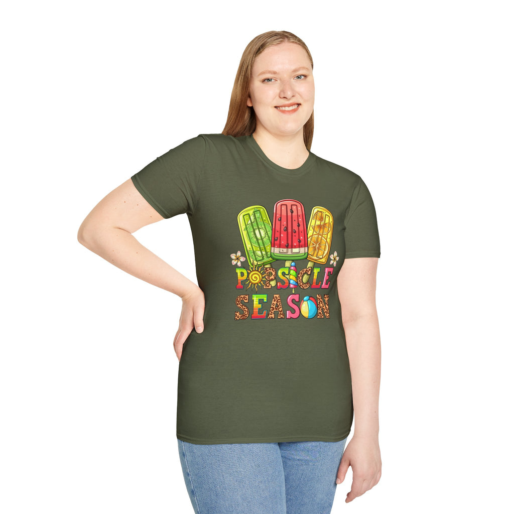 Popsicle Season T‑Shirt — Colorful Summer Popsicle Graphic Tee