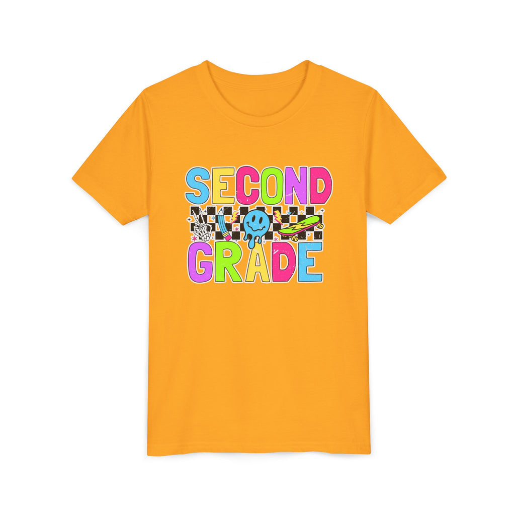 Second Grade Youth Tee — Colorful Back-to-School Shirt for Kids