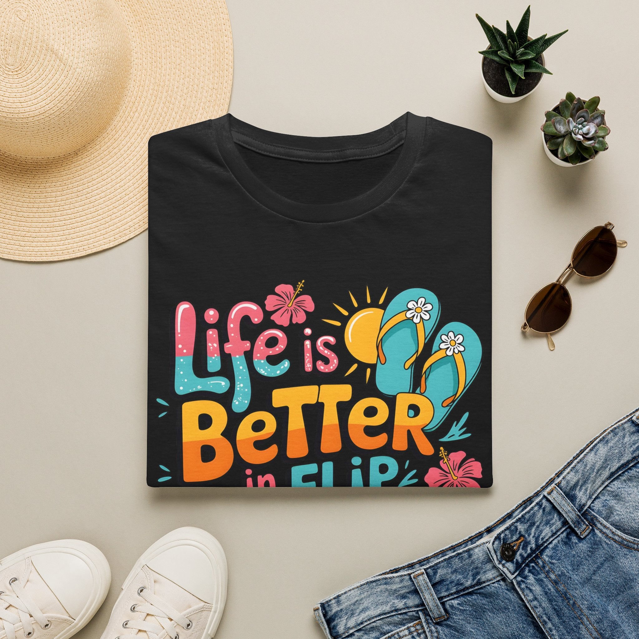 Life Is Better in Flip Flops T-Shirt — Tropical Beach Summer Tee
