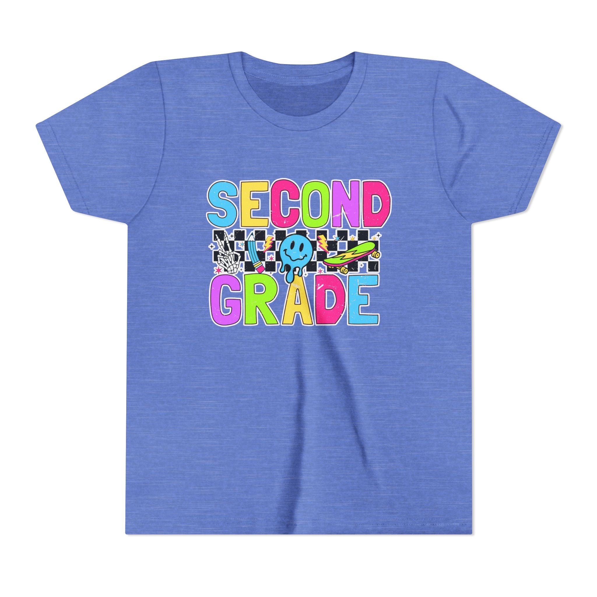 Second Grade Youth Tee — Colorful Back-to-School Shirt for Kids