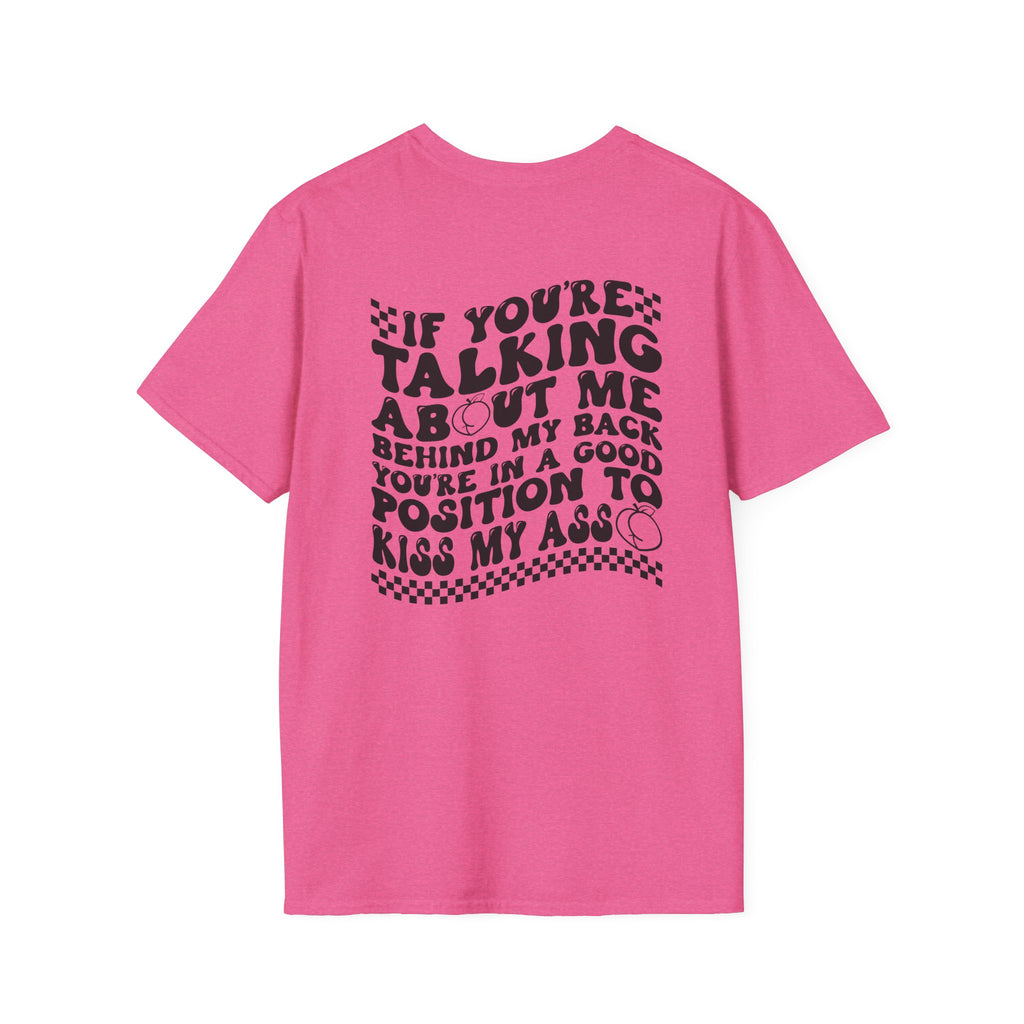 Peach Outline T‑Shirt — Minimal Fruit Graphic Tee