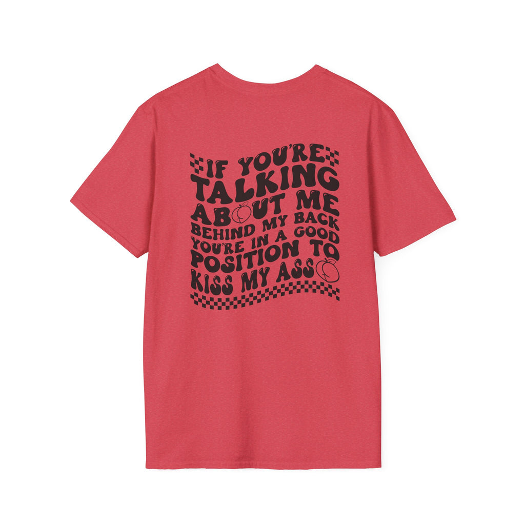 Peach Outline T‑Shirt — Minimal Fruit Graphic Tee