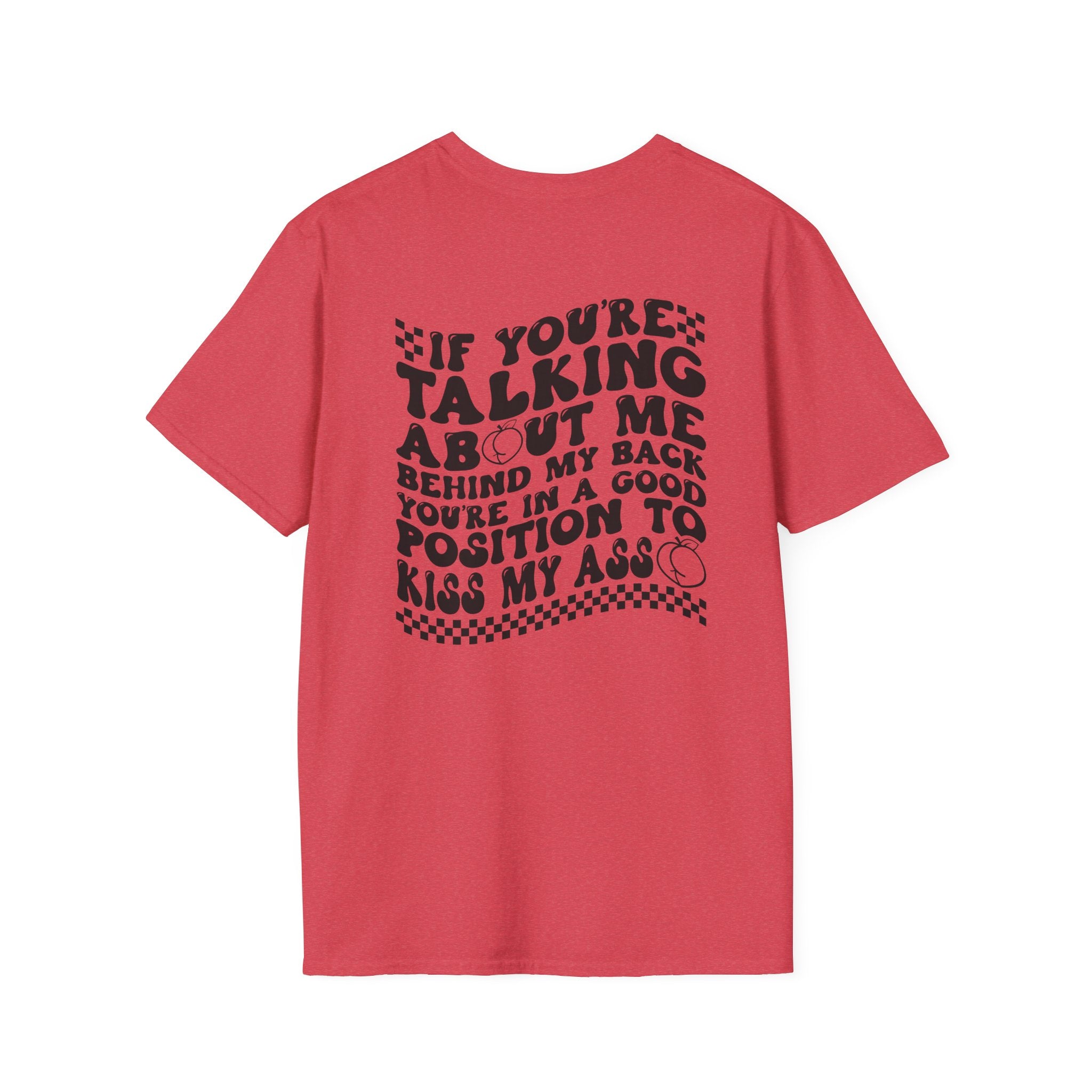Peach Outline T‑Shirt — Minimal Fruit Graphic Tee