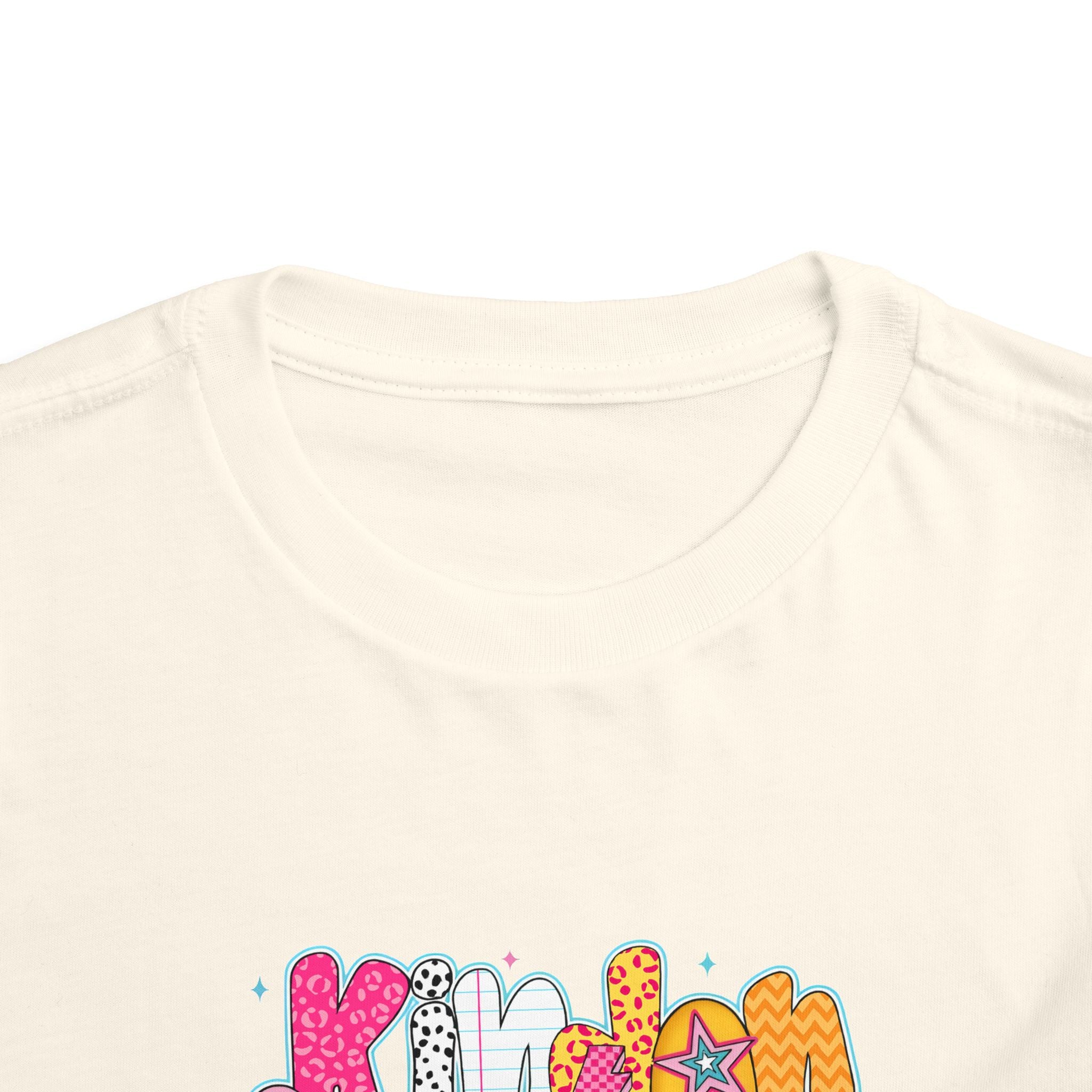 Toddler Tee - "Kinder Garten" Colorful Kids Back-to-School Shirt