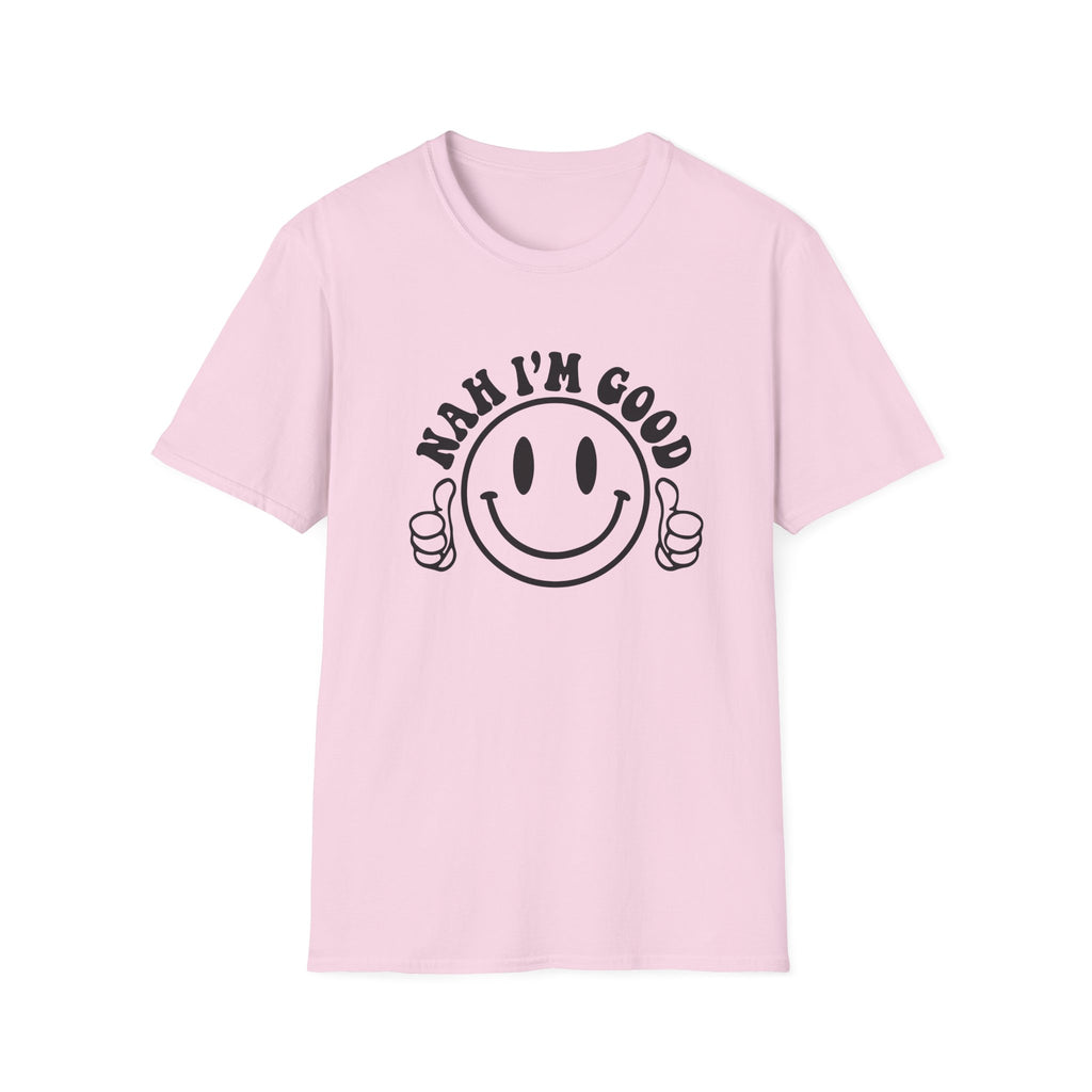 Nah I'm Good Smiley T-Shirt — Thumbs-Up Retro Graphic Tee