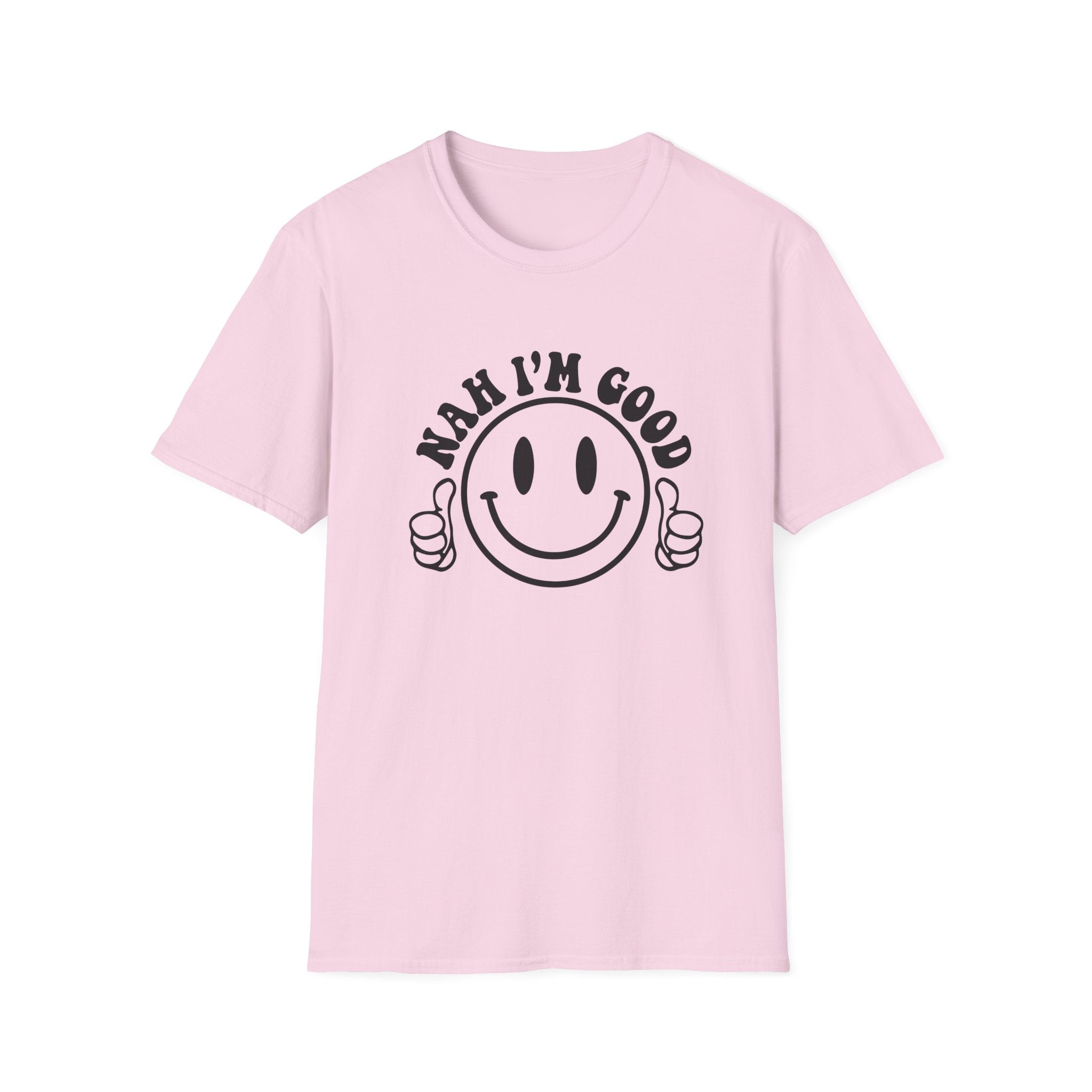 Nah I'm Good Smiley T-Shirt — Thumbs-Up Retro Graphic Tee