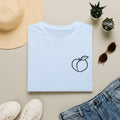 Peach Outline T‑Shirt — Minimal Fruit Graphic Tee