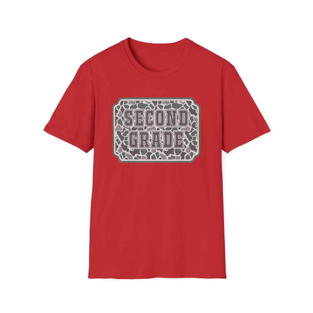 Second Grade Leopard Print T-Shirt — Cute Back-to-School Tee for Teachers & Students