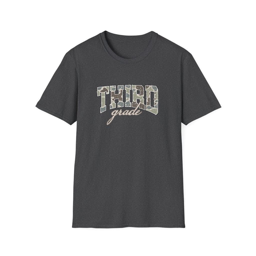 Third Grade Camo T-Shirt — 'Third Grade' School Mom Teacher Tee