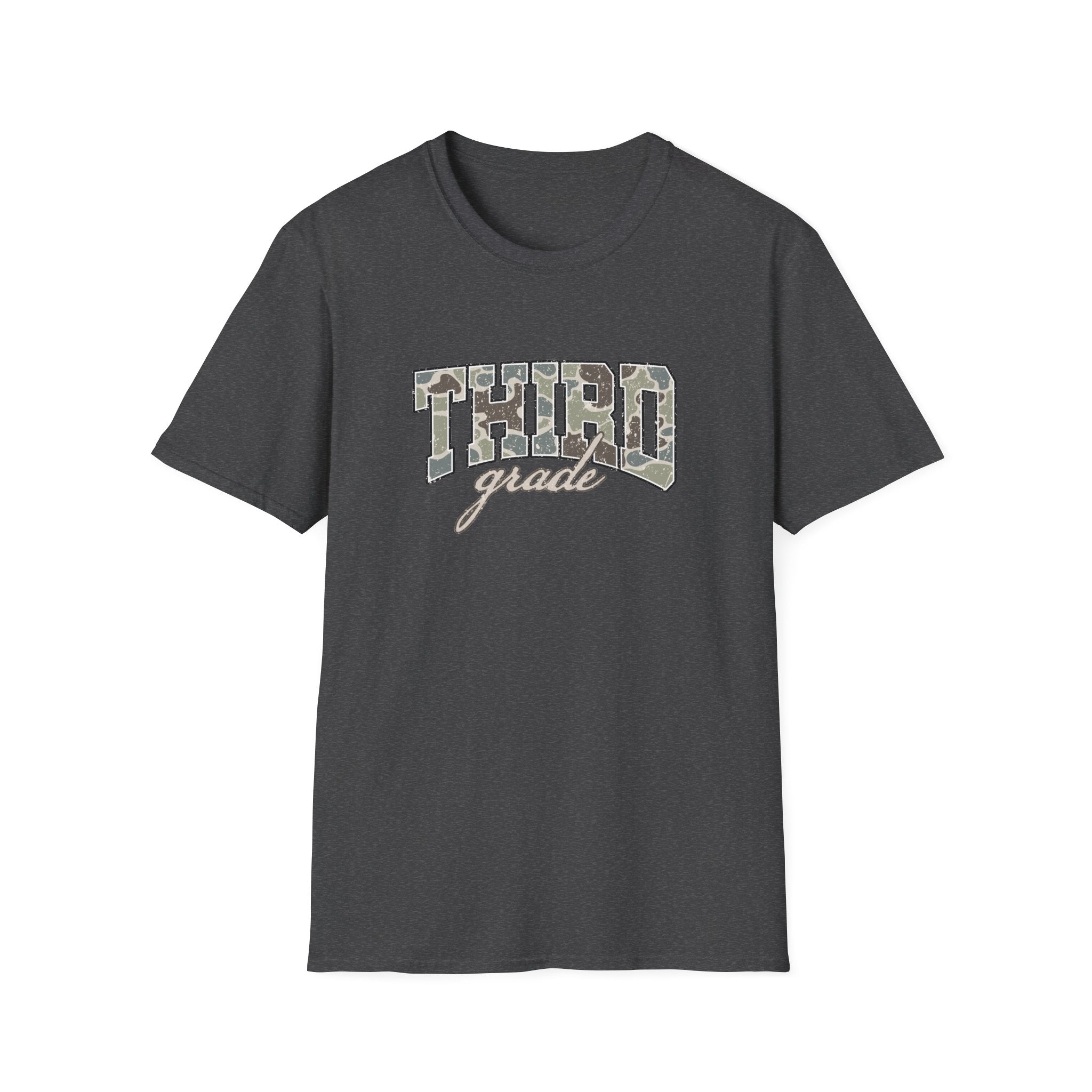 Third Grade Camo T-Shirt — 'Third Grade' School Mom Teacher Tee
