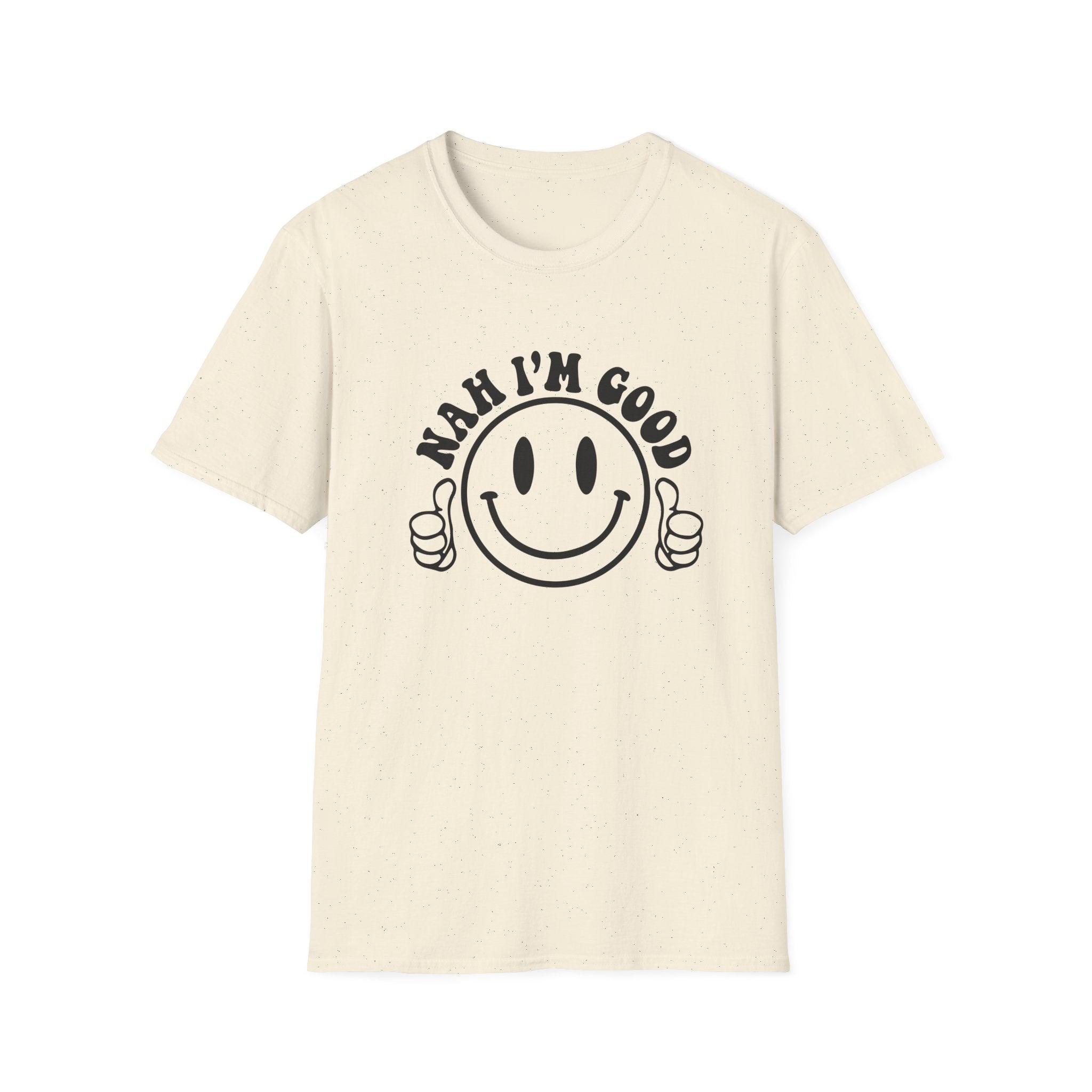 Nah I'm Good Smiley T-Shirt — Thumbs-Up Retro Graphic Tee