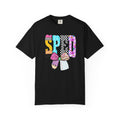 Spring Pencil Bow T-Shirt — Cute Colorful 'SPRING' Graphic Tee